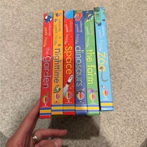 Usborne Peek Inside Children's Book Set